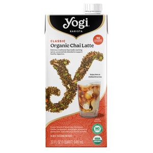 Yogi Barista Classic Organic Chai Latte, Black Tea Concentrate, 32 Fl Oz Carton, 1 Pack