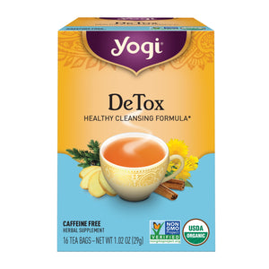 Yogi Tea Detox, Caffeine-Free Organic Herbal Tea Bags, 16 Count