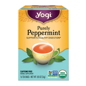Yogi Tea Purely Peppermint, Organic Herbal Tea Bags, 16 Count