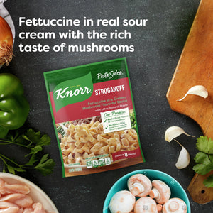 Knorr No Artificial Flavors Stroganoff Fettuccine Pasta Sides, 7 Minute Cook Time, 4 Oz