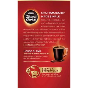 Nescafe Taster'S Choice House Blend Medium Light Roast Instant Coffee 5 Packets 0.1 Oz. 100% Pure Coffee