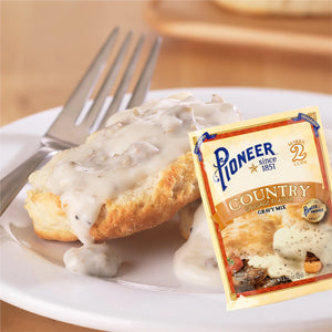 Pioneer Country Sausage Gravy Mix, 2.75 Oz - Makes 2 Cups - 8 Servings! Just Add Water!