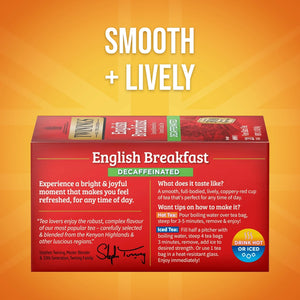 Twinings English Breakfast Decaffeinated Pure Black Tea Bags, 20 Count Box