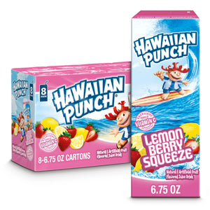 Hawaiian Punch Lemon Berry Squeeze Juice Drink, 6.75 Fl Oz, 8 Count ( 2 Box )