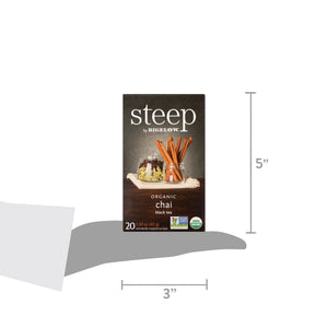 () Steep by Bigelow Chai, Organic Black Tea Bags, 20 Count