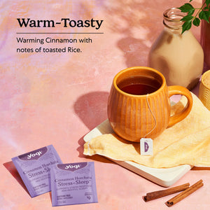 Yogi Tea Cinnamon Horchata Stress + Sleep, Caffeine-Free Herbal Tea Bags, 16 Count