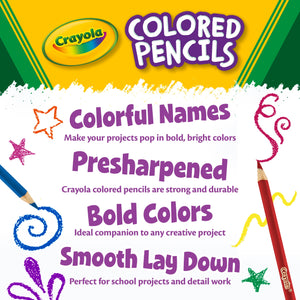 Crayola Colored Pencils, Assorted Colors, Pre-Sharpened, Adult Coloring, 24 Count