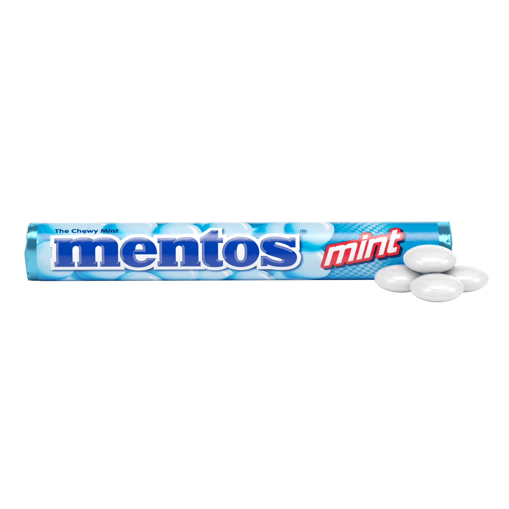 Mentos Chewy Breath Mints Candy Roll,  Mint Flavor, Peanut and Tree Nut Free, 1.32 Oz