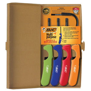 BIC Multi-Purpose Classic Edition Lighter & Flex Wand Lighter, 4-Pack