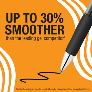 BIC Gelocity Pro Black Gel Pens, Medium Point (0.7 Mm), Black Ink, 12-Count