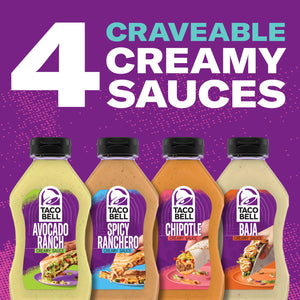Taco Bell Creamy Chipotle Sauce, 12 Fl Oz Bottle