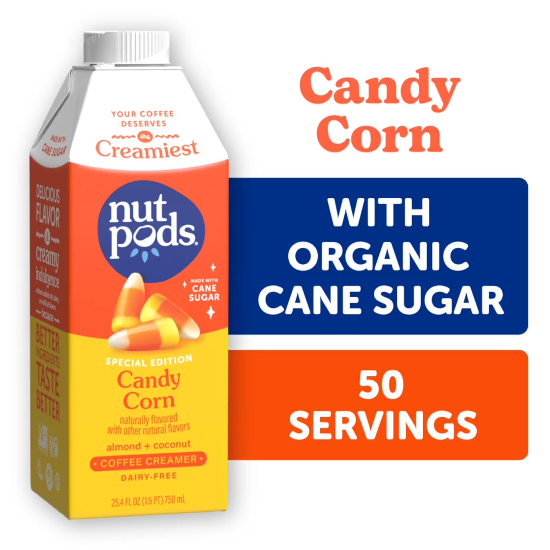 Nutpods® Non Dairy Candy Corn Made with Almonds and Coconuts Coffee Creamer