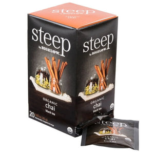 () Steep by Bigelow Chai, Organic Black Tea Bags, 20 Count