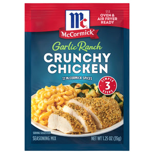 Mccormick Garlic Ranch Chicken Crunchy Chicken Seasoning Mix, 1.25 Oz Envelope