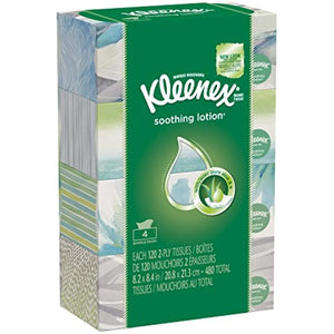 Kleenex Facial Tissues with Lotion, 120 Ct,