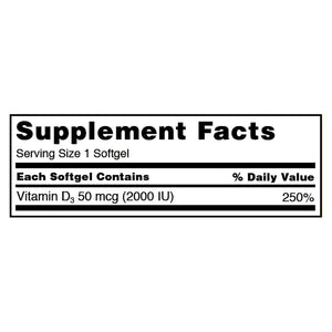 Kirkland Signature Extra Strength D3 50 Mcg., 600 Softgels