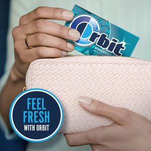 Orbit Wintermint Sugar Free Chewing Gum Travel Essentials - 3 Ct Pack