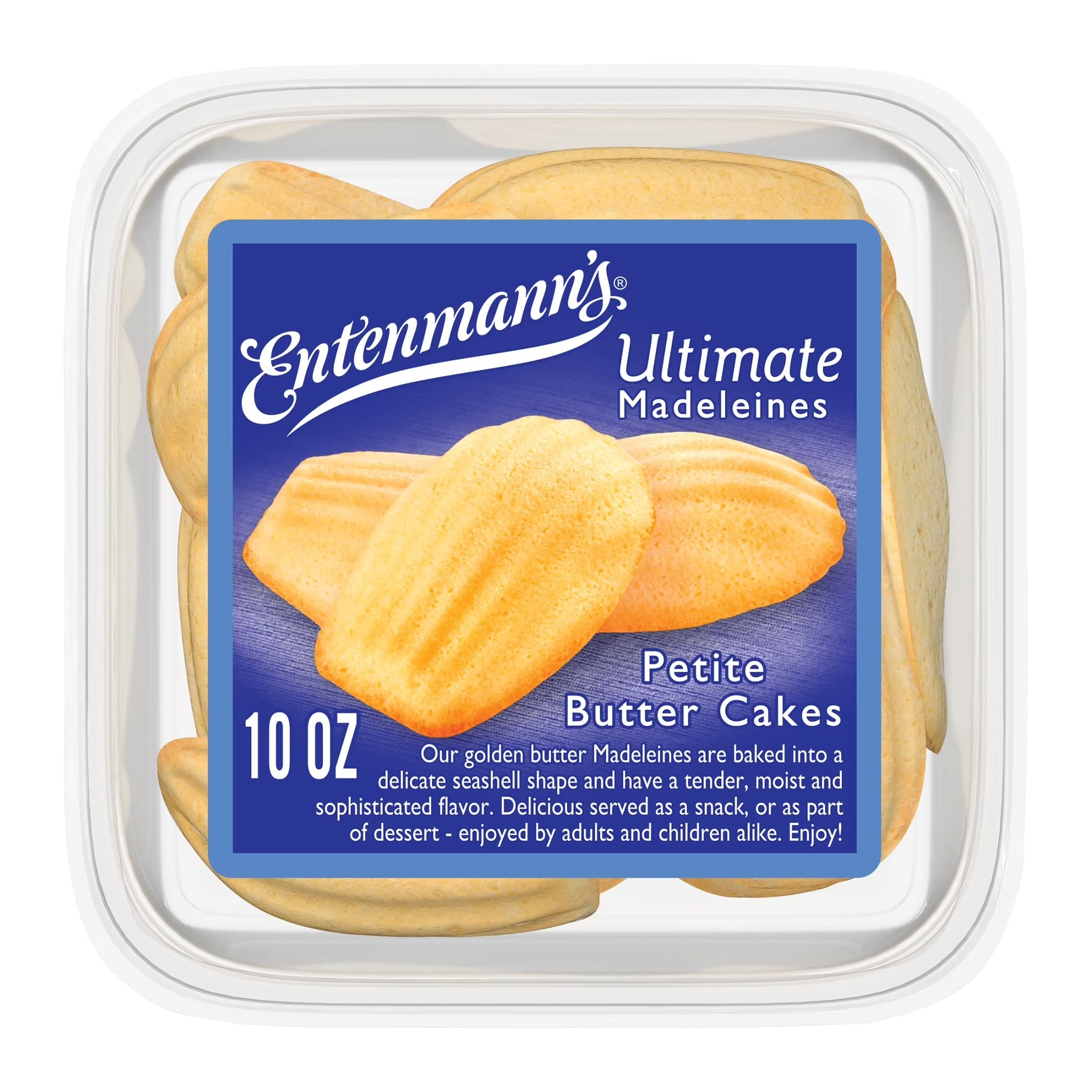 Entenmann'S Ultimate Madeleines Cakes, 10 Oz, Butter Mini Cookies, Container