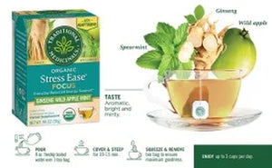 Traditional Medicinals Tea, Organic Stress Ease Focus, Tea Bags, 16 Count