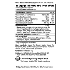 Natrol Juicefestiv Daily Fruit & Veggie, 240 Capsules