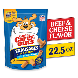 (2 Pack) Canine Carry Outs Beef & Bacon Flavor Dog Treats, 4.5Oz Bag