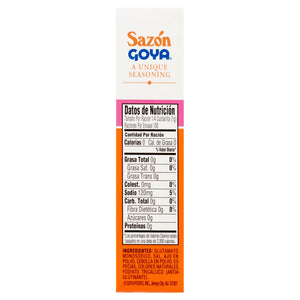 Goya Sazon Sin Achiote (Without Annatto) 3.52 Oz, 20 Packets/Sobres