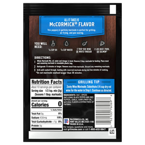 Mccormick Grill Mates Gluten Free Montreal Steak Marinade Seasoning Mix, 0.71 Oz Envelope