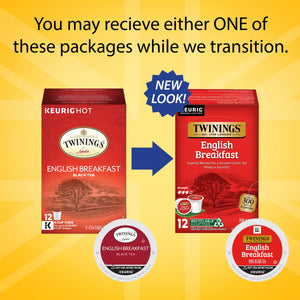 Twinings English Breakfast Keurig Tea Pods, 12 Ct, Caffeinated