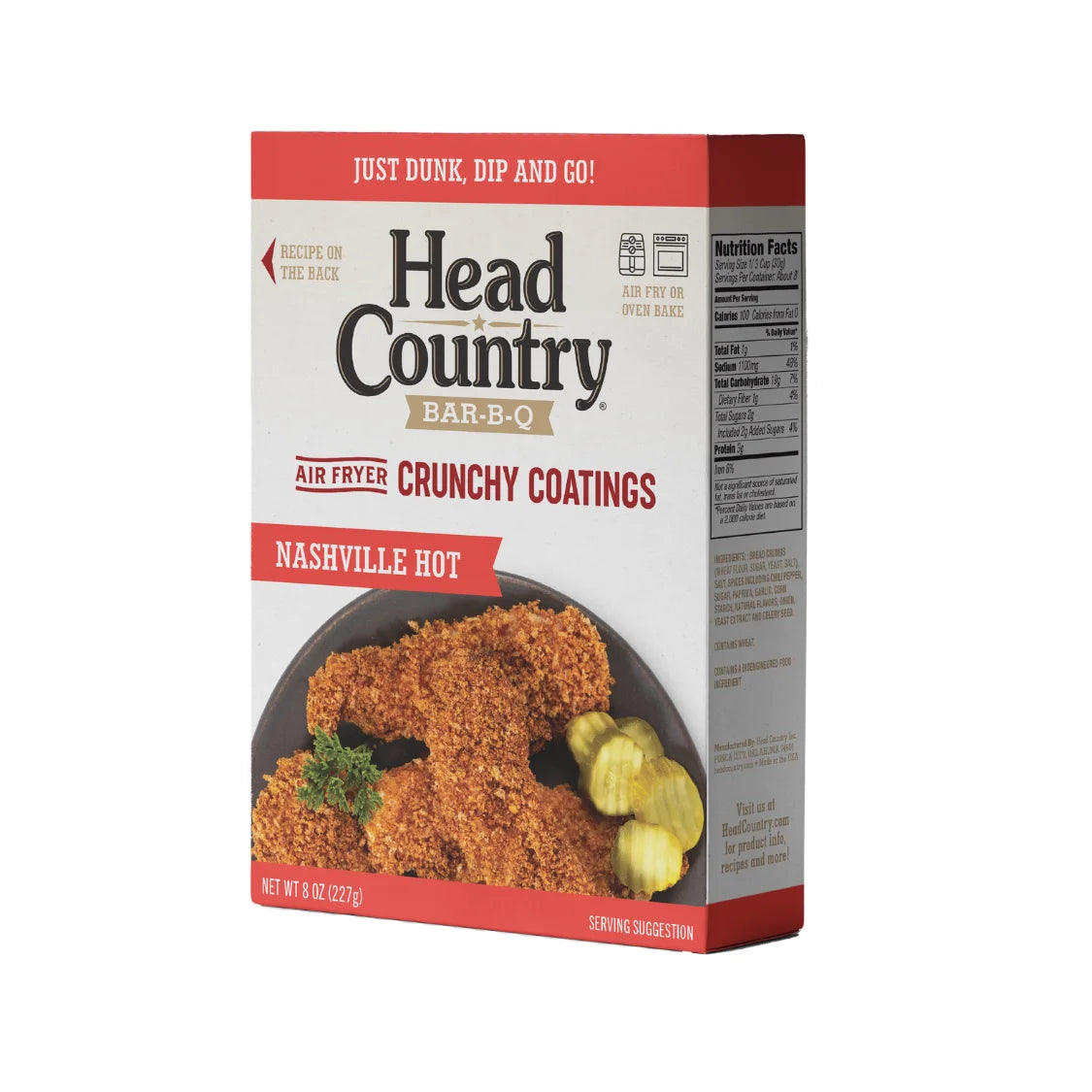 Head Country Air Fryer Crunch Coating, Nashville Hot, 8 Oz