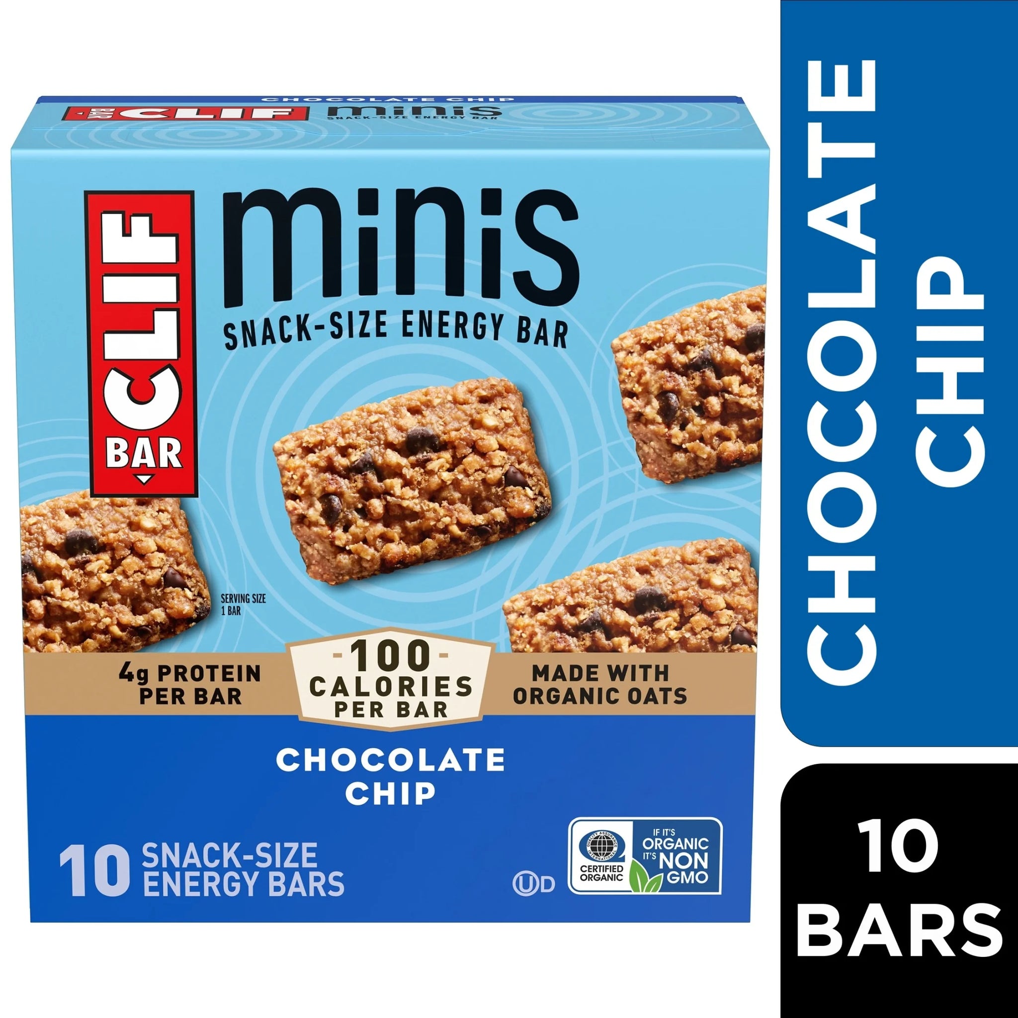 CLIF BAR Minis 10Ct Chocolate Chip Flavor Snack-Size Energy Bars, 10Ct