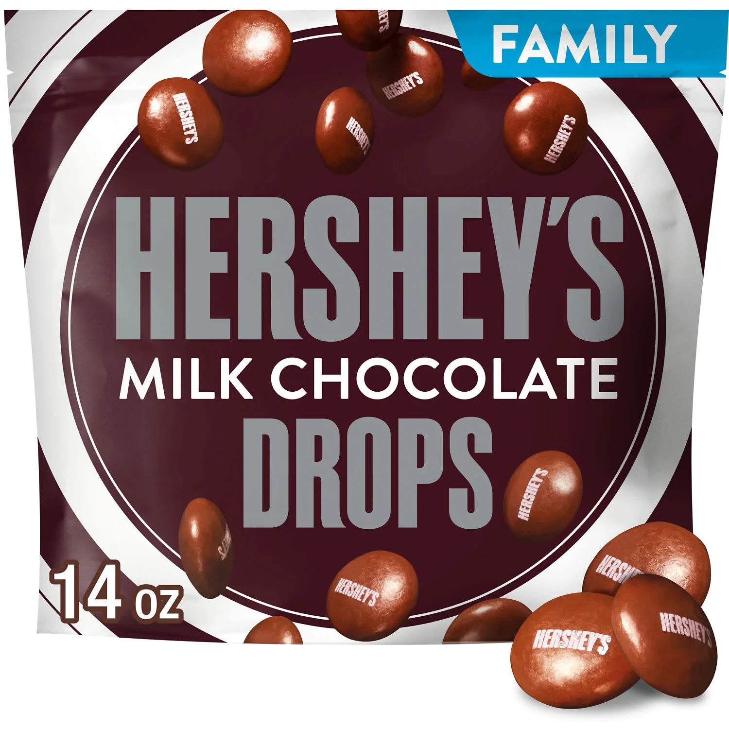 Hershey'S Drops Milk Chocolate Candy, Family Pack 14 Oz