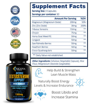 L-Arginine Men Booster, Pre-workout, Muscle, Strength & Energy
