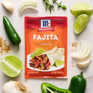 Mccormick Fajita Seasoning Mix, 1.12 Oz Envelope