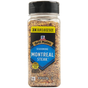 Mccormick GRILL MATES Gluten Free 25% Less Sodium Montreal Steak Seasoning, 10 Oz Bottle