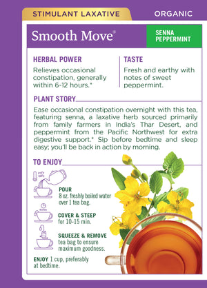 Traditional Medicinals, Organic Smooth Move Tea Bags, Peppermint, 16 Count