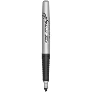 BIC Intensity Permanent Markers, Fine Point, Black, 24-Count