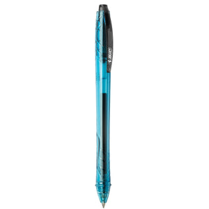 BIC Ecolutions Gel Pens, Ocean-Bound Recycled Plastic, 12-Count Pack, Black