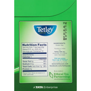 Tetley All Natural Green Tea, 72 Count Tea Bags