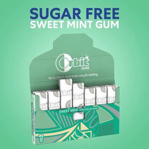 Orbit Sweet Mint Sugar Free Chewing Gum Travel Essentials - 3 Ct Pack