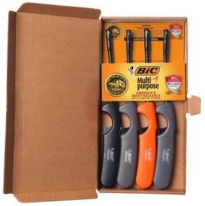 BIC Multi-Purpose Flex Wand Lighters, Assorted Colors (Colors May Vary), 4-Pack