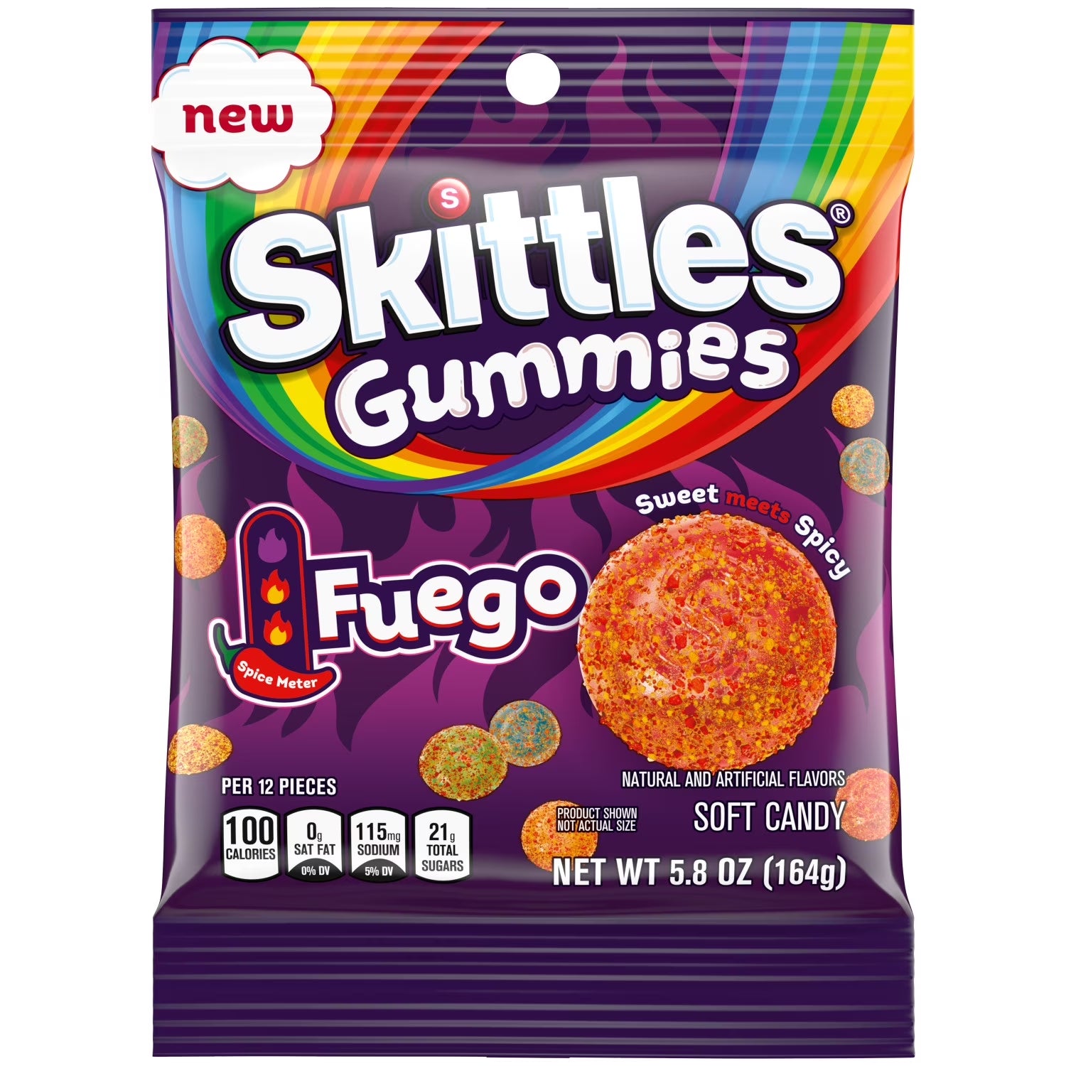 Skittles Gummies Fuego Gummy Candy - 5.8 Oz Bag