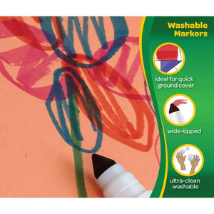 Crayola Ultra-Clean Washable Broad Line Markers, 10 Ct, School Supplies, Classroom Essentials for Teachers, Gift, 3+