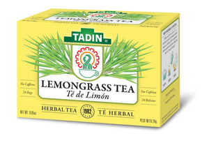 Tadin Lemongrass Tea, Herbal Tea, Caffeine-Free Tea, Herbal Teabags, 24 Count, Pack of 1