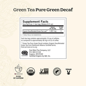 Yogi Tea Green Tea Pure Green Decaf, Wellness Tea Bags, 16 Count