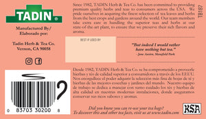 Tadin Hibiscus Tea, Herbal Tea, Caffeine-Free Tea, Herbal Tea Bags, 24 Count, Pack of 1