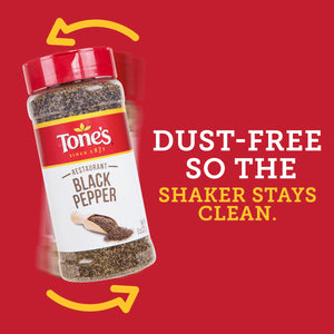 Tone'S Restaurant Black Pepper, Kosher, 8 Oz
