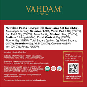 VAHDAM, Organic Clove Whole (1.76Oz) Gluten Free, Non GMO, Single Origin Spice, Direct from Source
