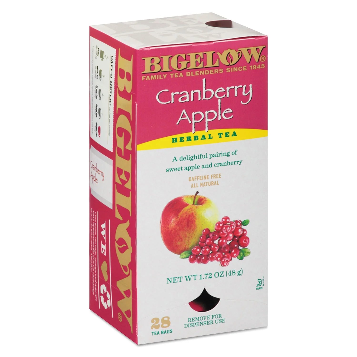 Bigelow Cranberry Apple Herbal Tea Bags, 28 Count, 1.72 Oz