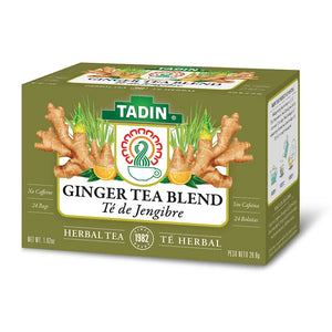 Tadin Ginger Tea, Herbal Tea, Caffeine-Free Tea, Herbal Teabags, 24 Count, Pack of 1