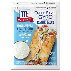 Mccormick Greek Style Gyro Seasoning & Sauce Duo, 1.5 Oz Envelope